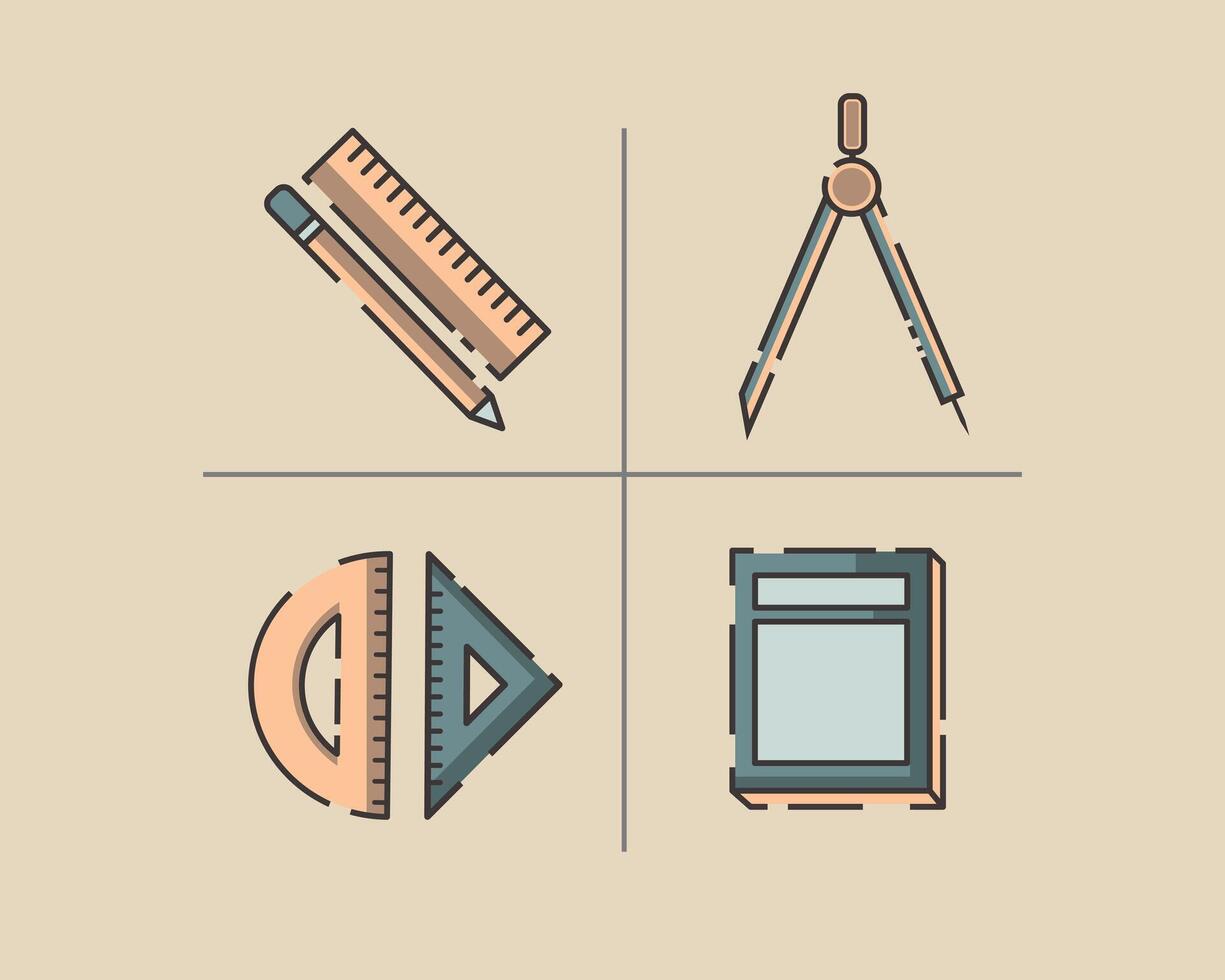 Schule Schüler Symbol Anlagegut Grafik vektor