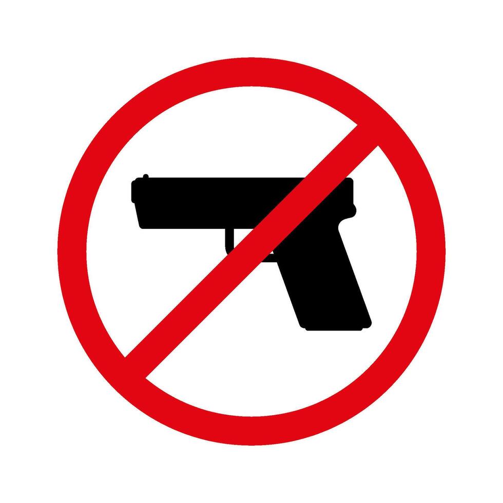 Nein Gewehr Zeichen Symbol Symbol vektor