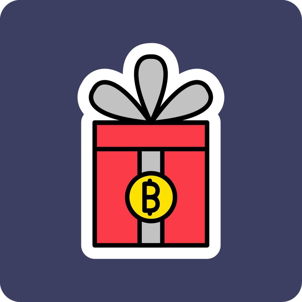 Geschenk Bitcoin Vektor Symbol