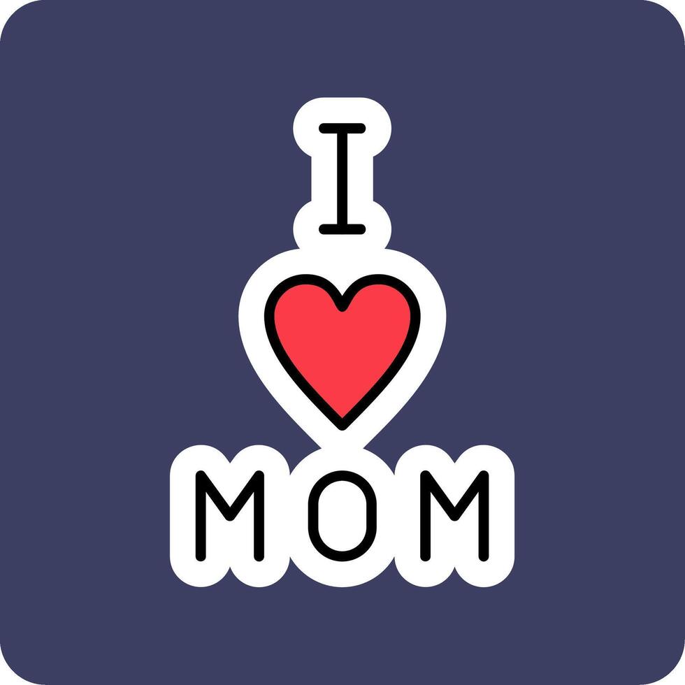 jag kärlek mamma vektor ikon