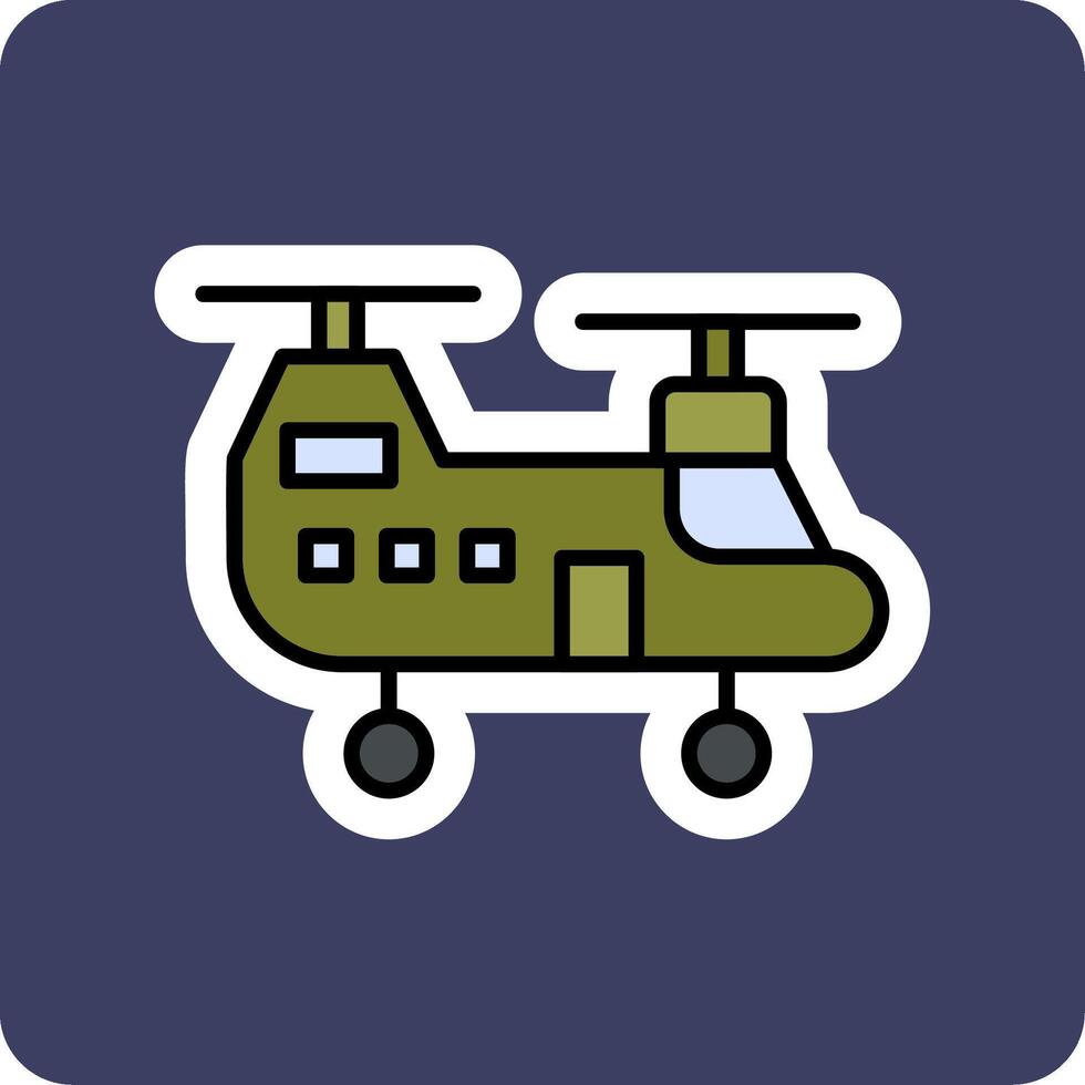 Vektorsymbol für Militärhubschrauber vektor