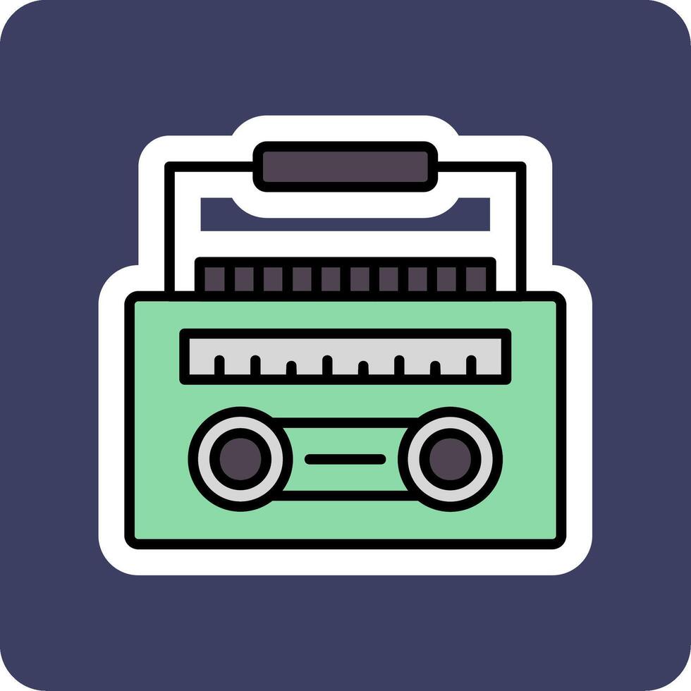 Radio Kassette Vektor Symbol