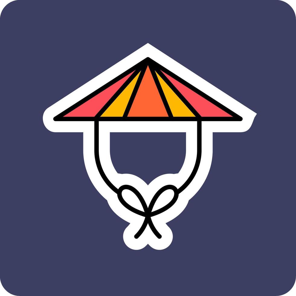 Chinesisch Hut Vektor Symbol