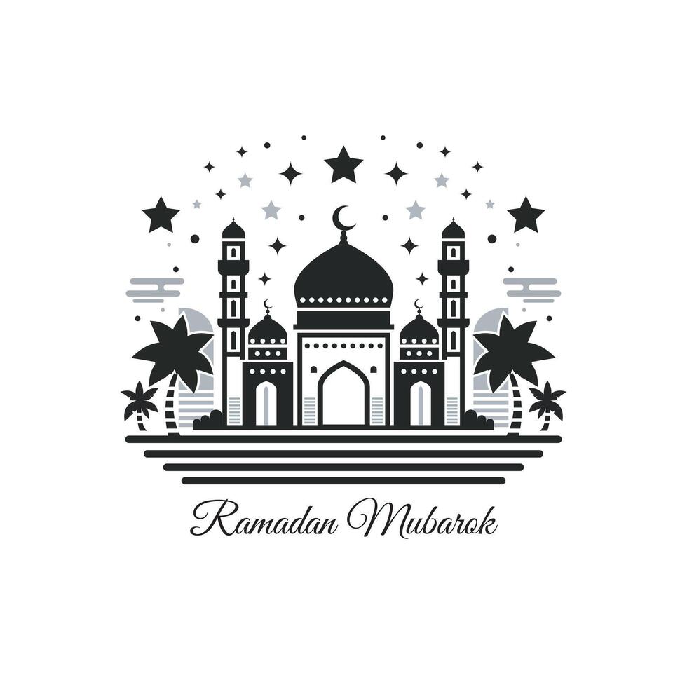 Vektor Ramadhan kareem einfach Logo Moschee Illustration