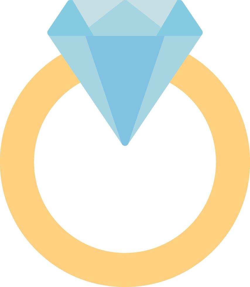 Diamant Ring eben Licht Symbol vektor