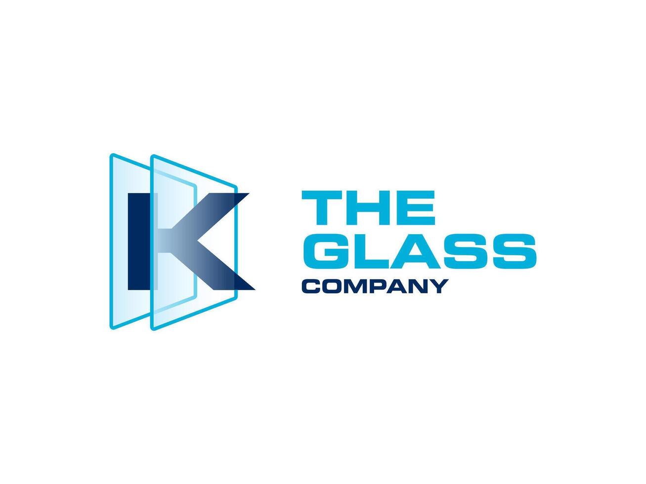 kreativ Brief k Glas zum Unternehmen Logo, Brief durch Kristall Glas funktioniert Symbol vektor
