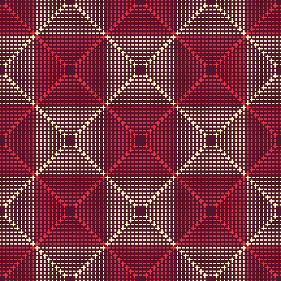 traditionell thai rutig sy mönster på djupröd röd bakgrund. vektor sömlös mönster design för tyg, bricka, matta, broderi, omslag, tapet, och bakgrund