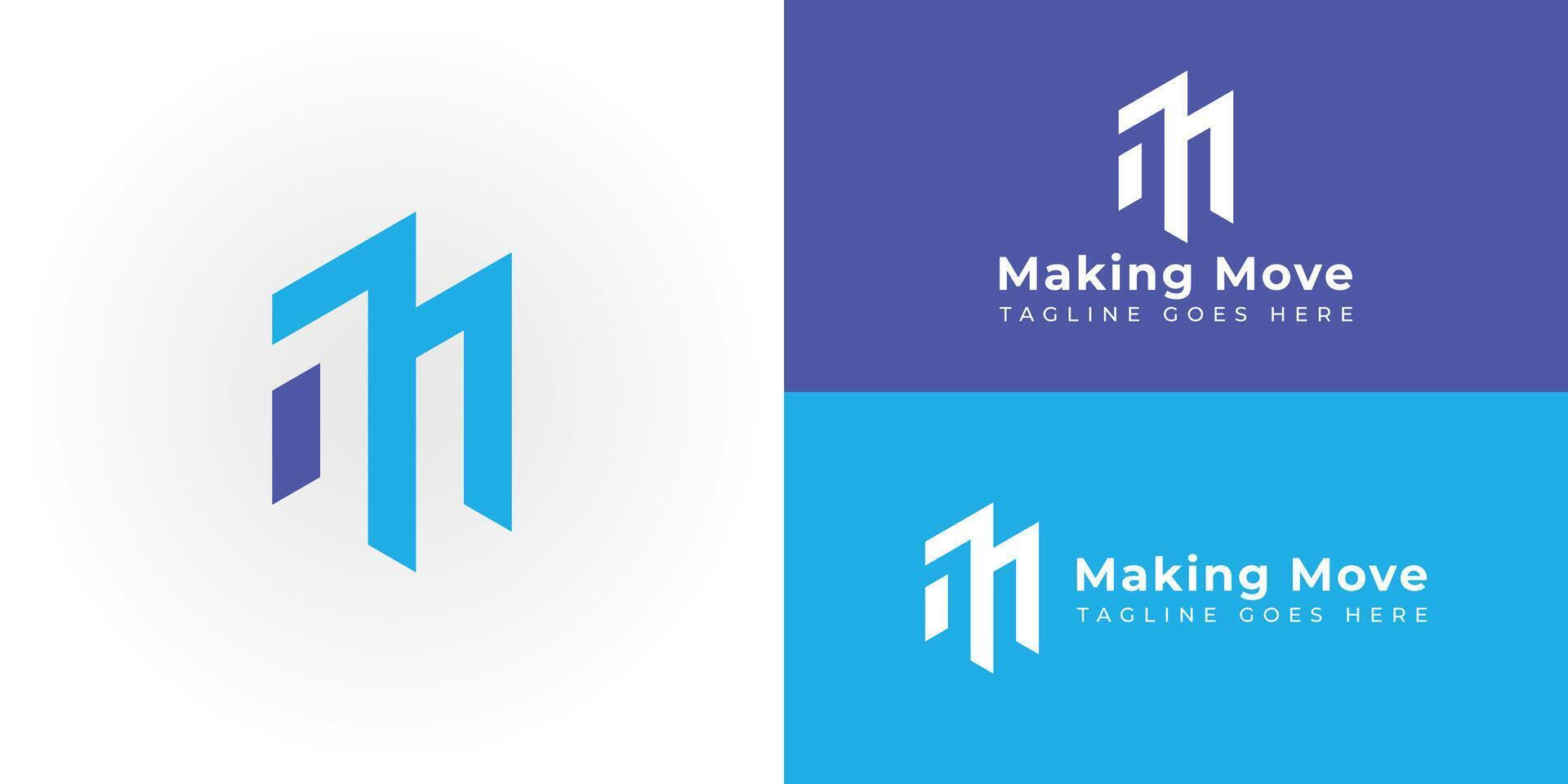 abstrakt Initiale Brief m oder mm Logo im Blau Farbe isoliert im Weiß Hintergrund angewendet zum Software Ingenieur Lernen Unternehmen Logo ebenfalls geeignet zum das Marken oder Unternehmen haben Initiale Name mm oder m. vektor
