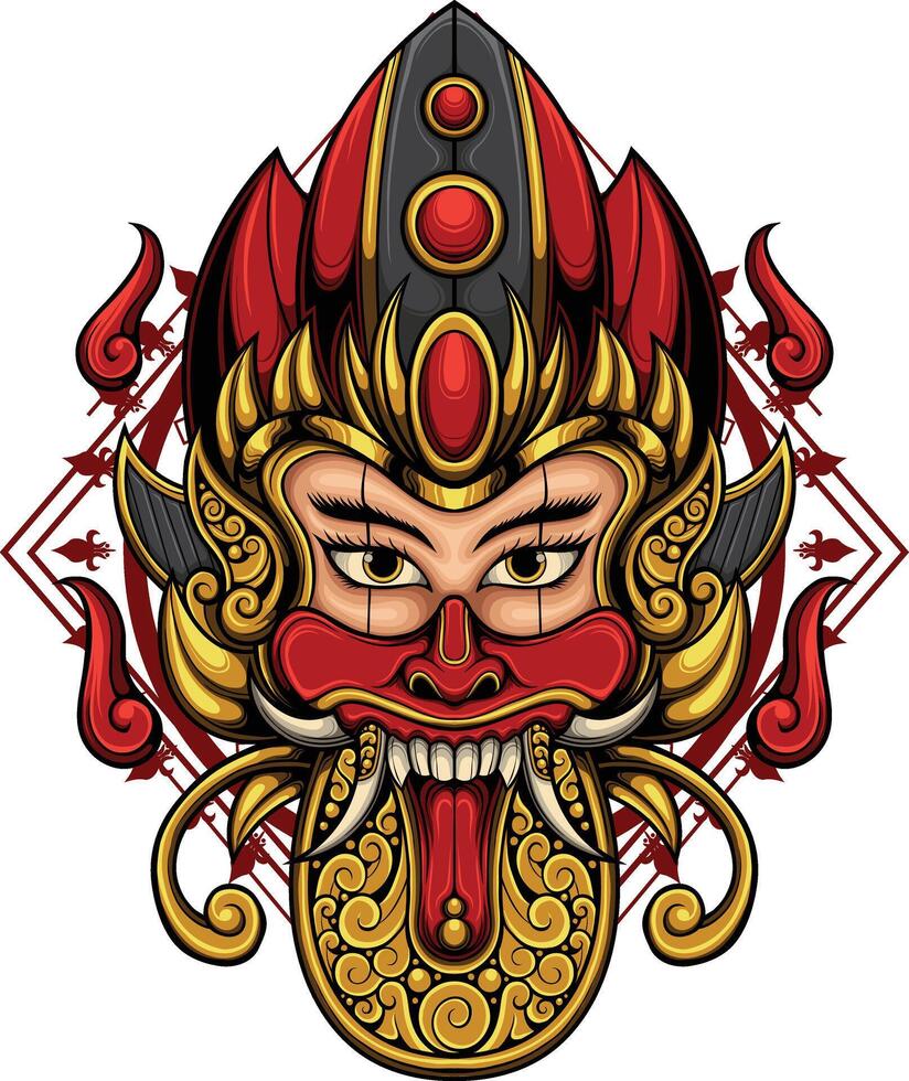 Vektor Illustration von balinesisch Maske