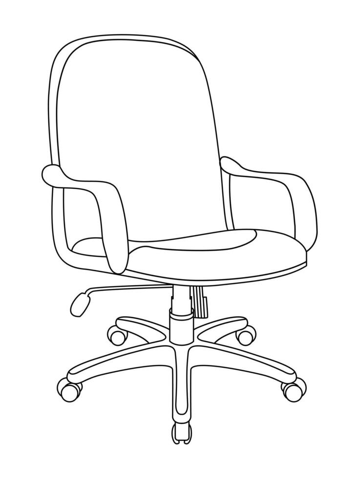 eleganta modern kontor stol, blandad uppsättning av svart läder kontor stolar, vektor minimal kontor stolar vinkel se isolerat på vit bakgrund.