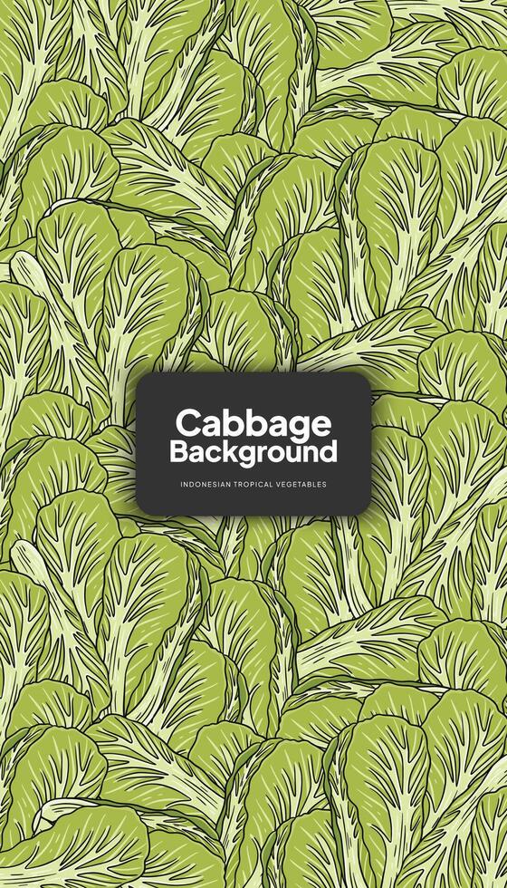 Kohl Illustration, tropisch Gemüse Hintergrund Design Vorlage vektor