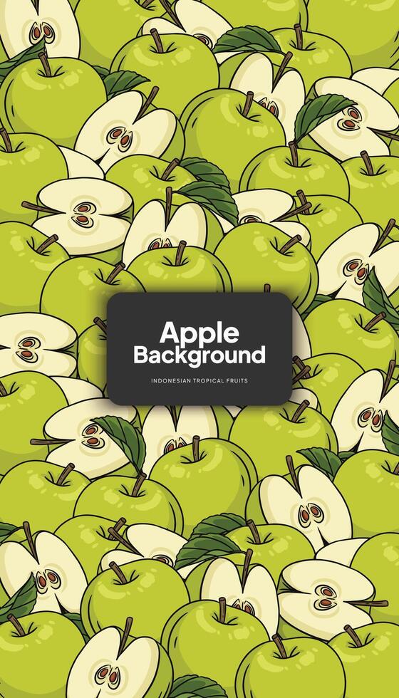 Apfel Hintergrund Illustration, tropisch Obst Design Hintergrund zum Sozial Medien Post vektor