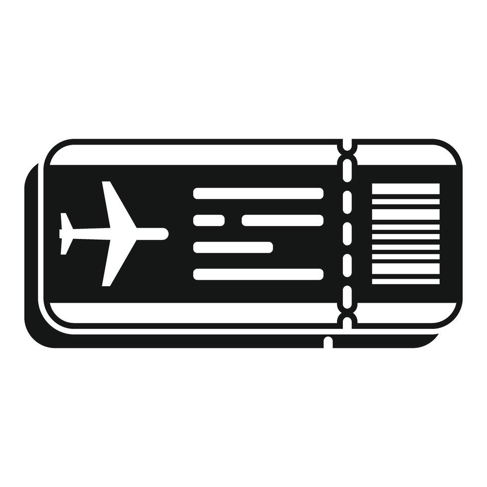 Luft Fahrkarte Symbol einfach Vektor. Flugzeug Reise Menschen vektor