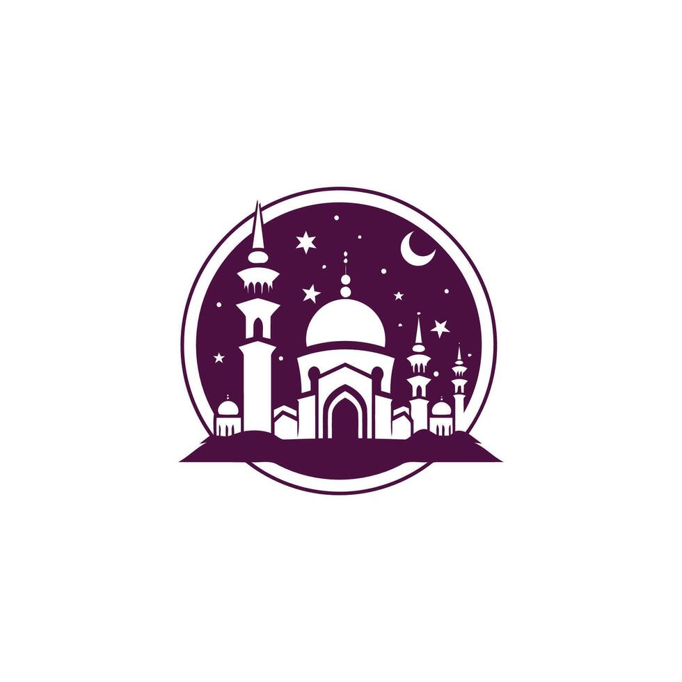 ai generiert Moschee Logo Design mit islamisch kreativ Konzept Vektor