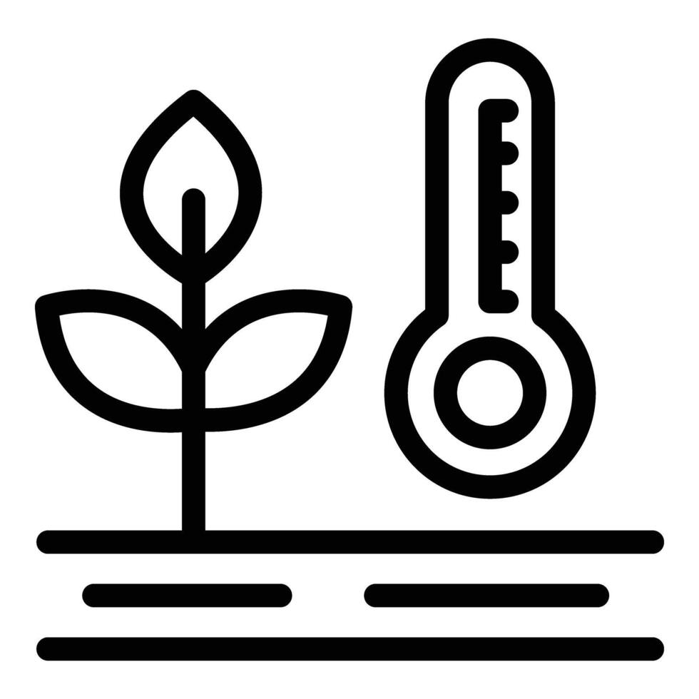 Garten Plantage Symbol Gliederung Vektor. Landwirtschaft ländlich vektor