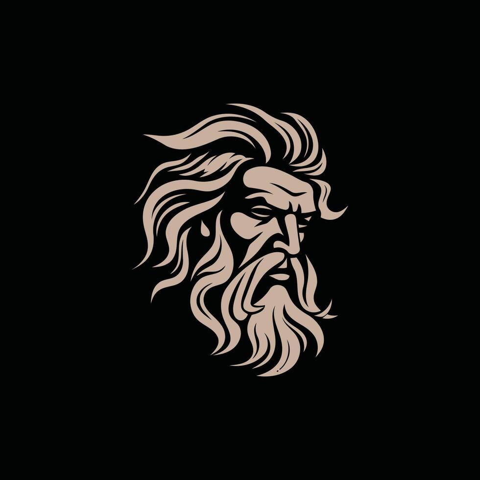 ai genererad zeus logotyp design vektor illustration