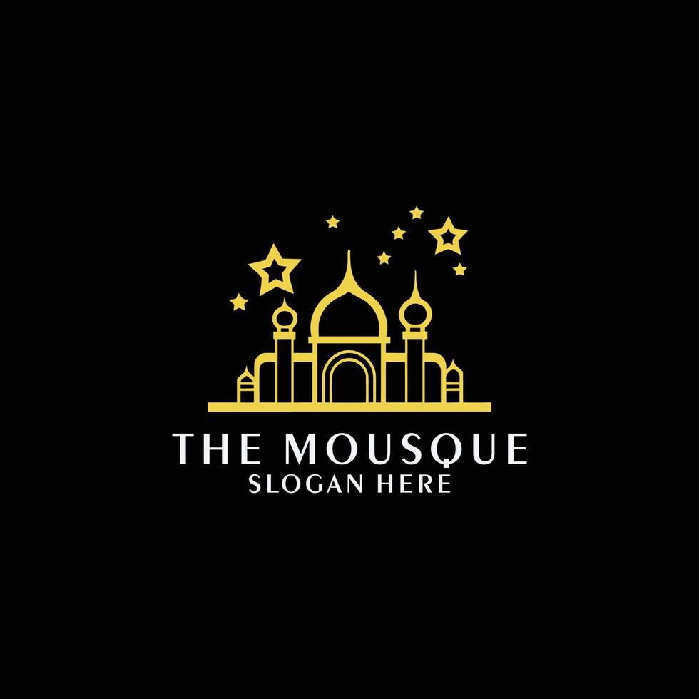 ai generiert Moschee Logo Design mit islamisch kreativ Konzept Vektor