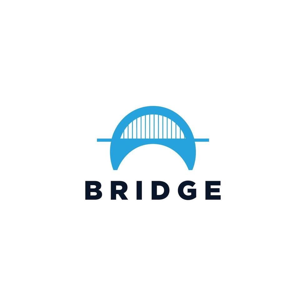 ai generiert das Brücke Logo ist ein minimalistisch und einfach brückenförmig Logo. das Logo ebenfalls sieht aus sehr elegant und stilvoll beim das gleich Zeit. vektor