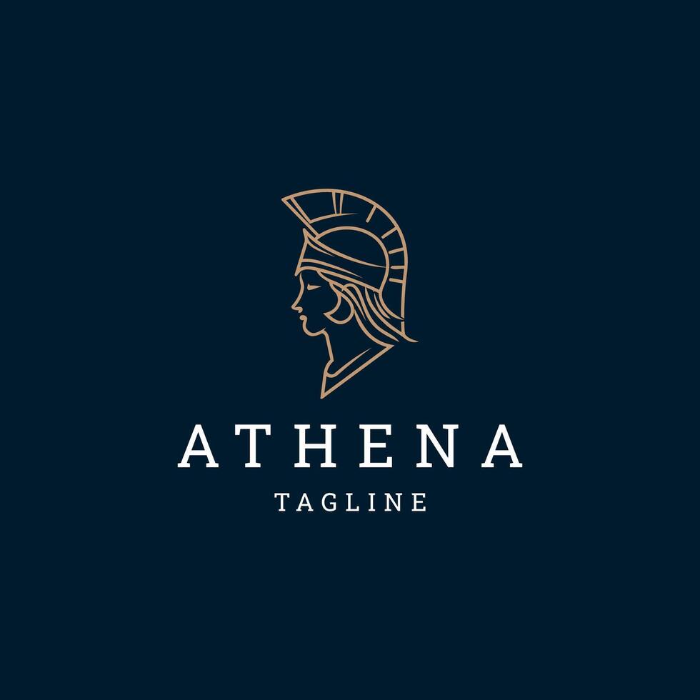 ai generiert Athena Linie Kunst Logo Symbol Design Vorlage vektor