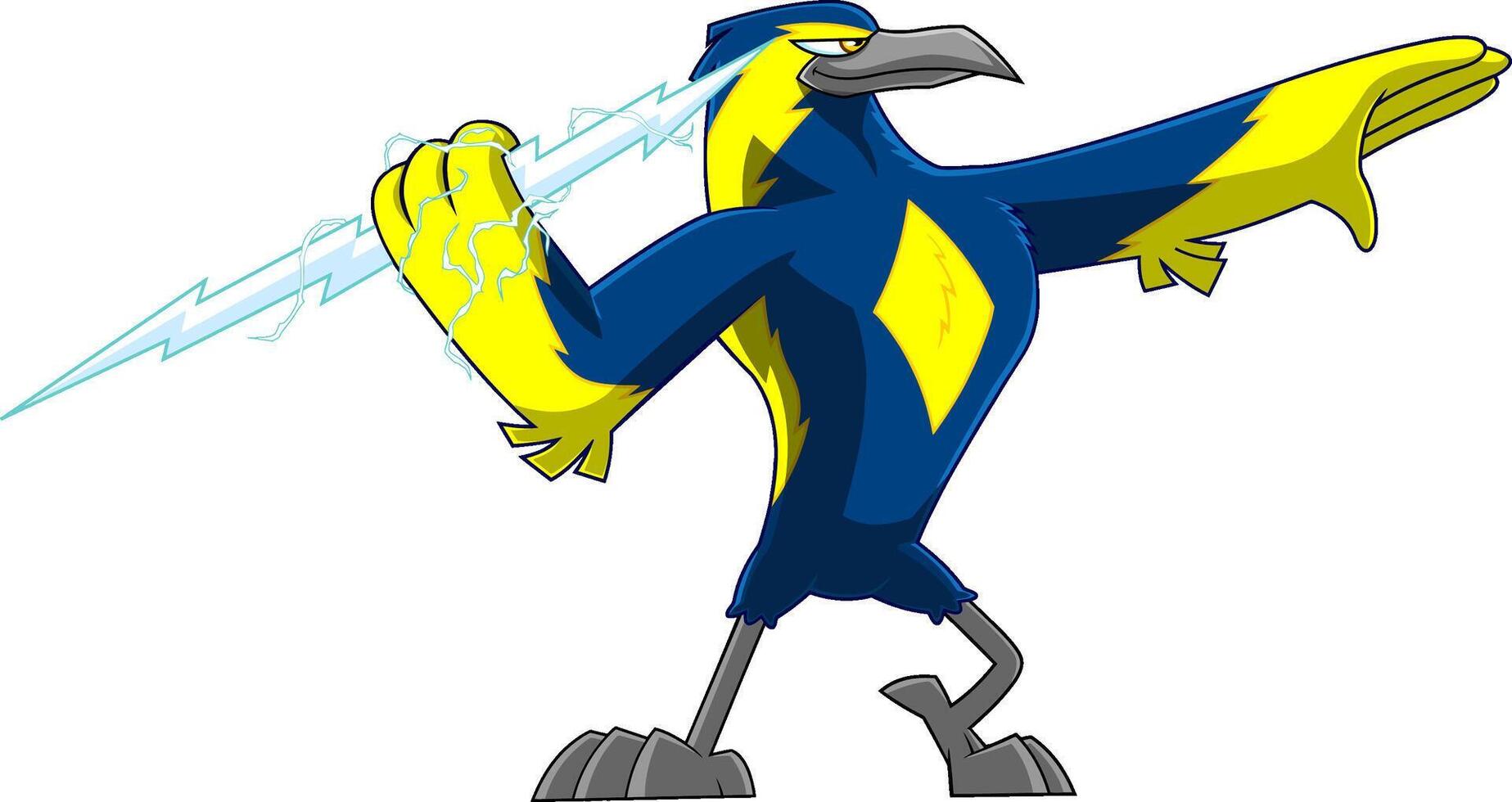 Thunderbird Vogel süß Karikatur Charakter vektor