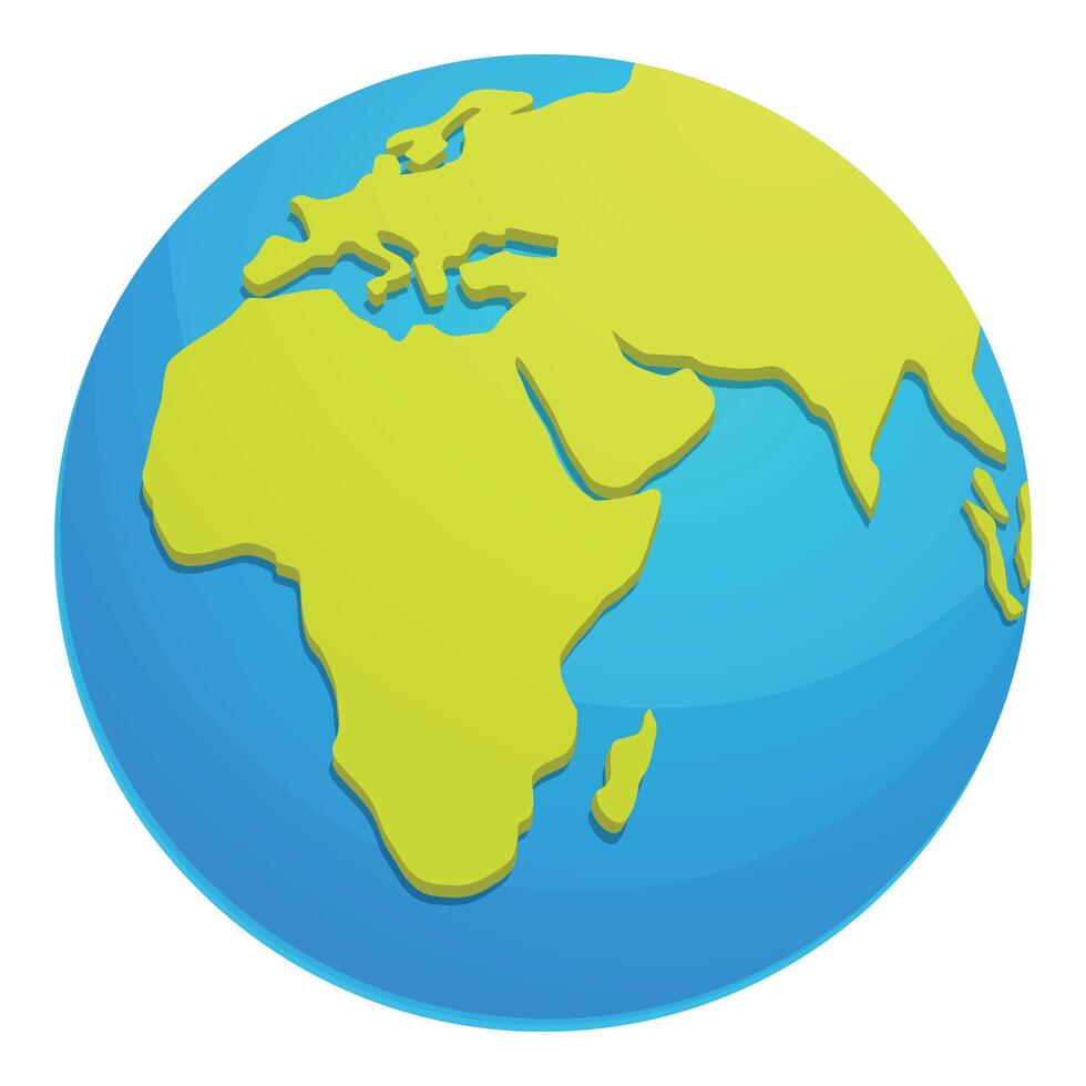 kontinent planet ikon tecknad serie vektor. Plats service planet vektor