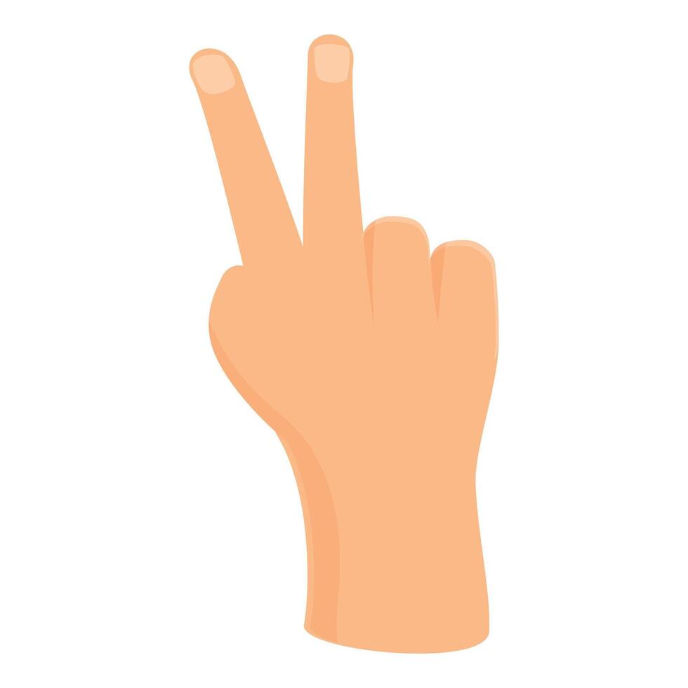 Finger Zeichen Frieden Symbol Karikatur Vektor. Land Krise vektor