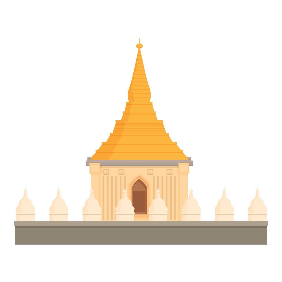 tempel festival ikon tecknad serie vektor. myanmar Land vektor