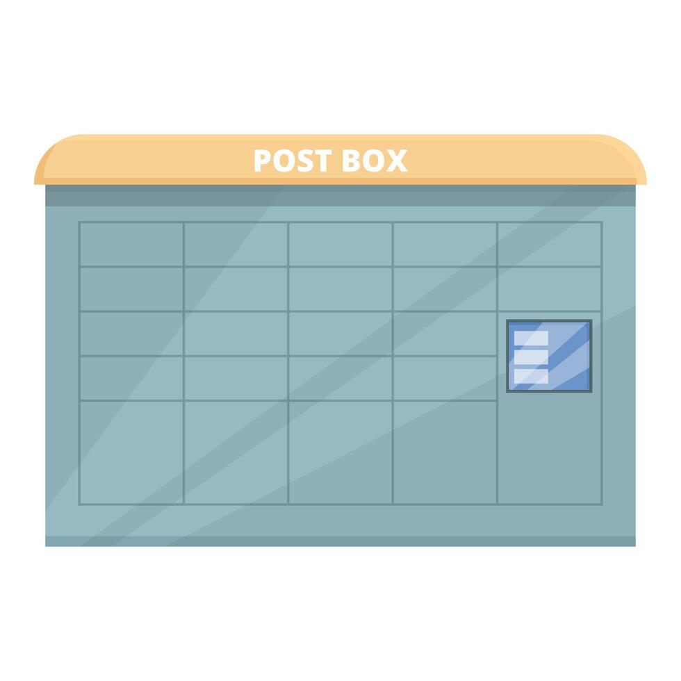 Post Straße Box Symbol Karikatur Vektor. Arbeiter Lieferung vektor