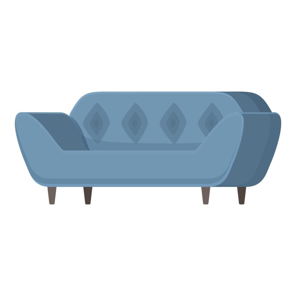 modern textil- soffa ikon tecknad serie vektor. soffa kontor vektor