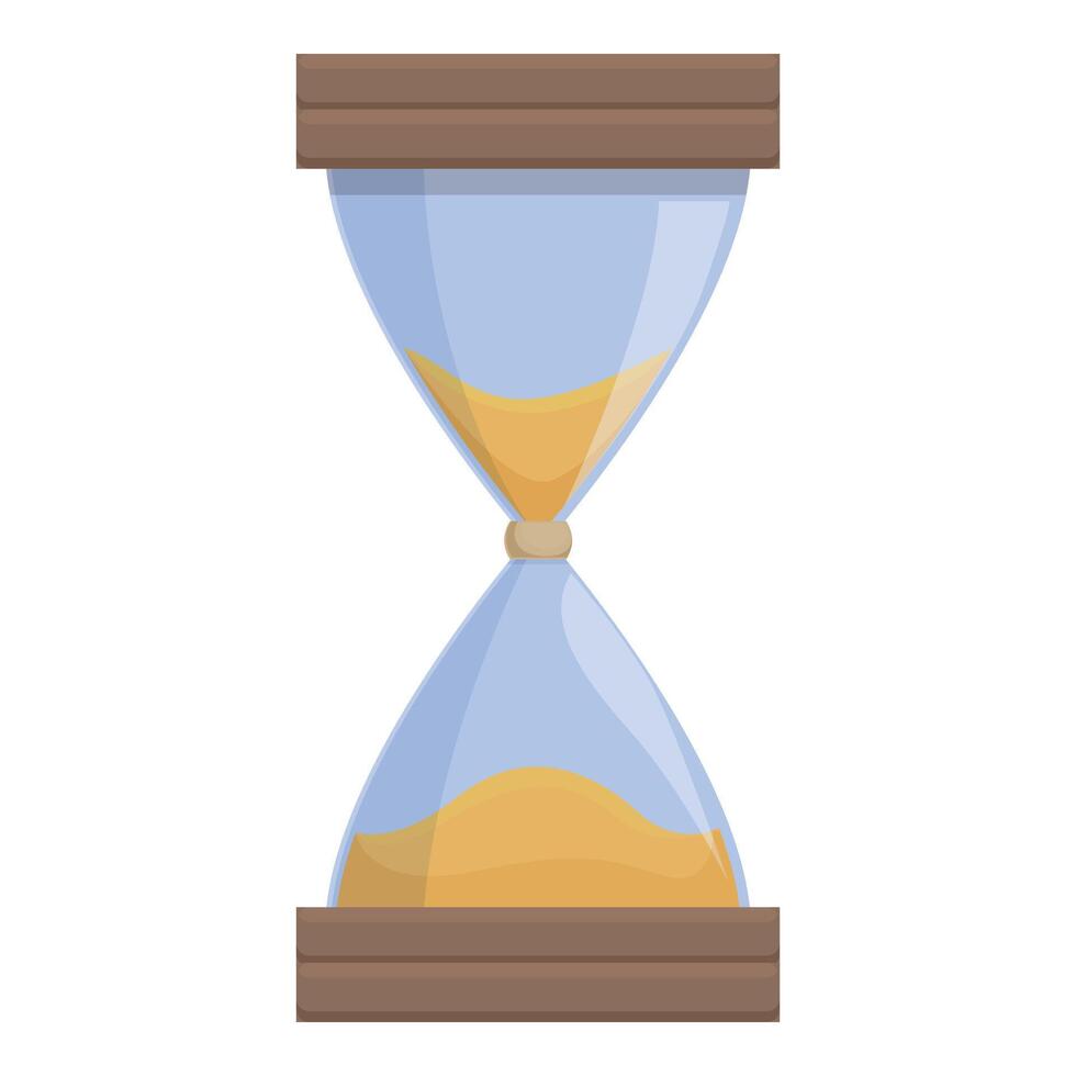 glas sand timer ikon tecknad serie vektor. väntar läser in vektor