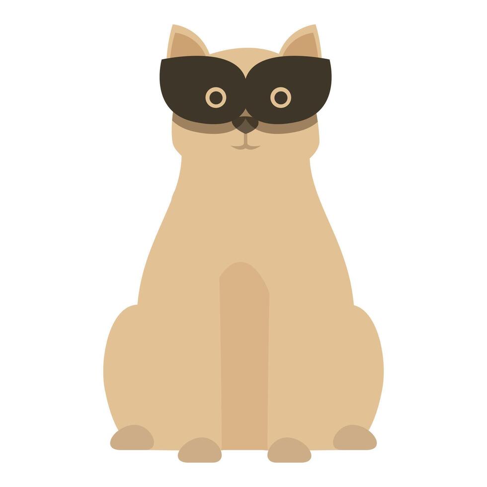 katt maskot mask ikon tecknad serie vektor. läskigt djur- vektor