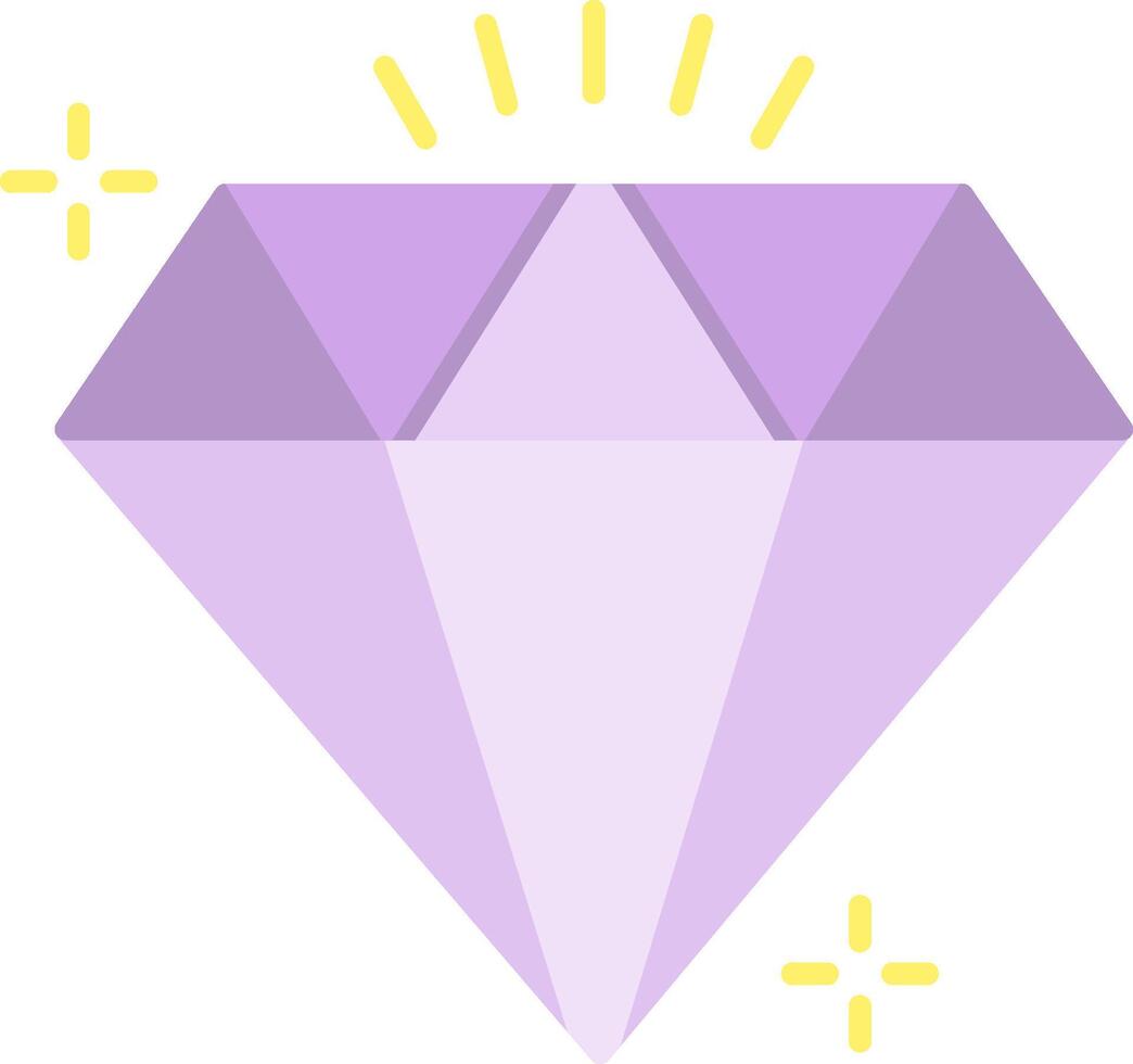 Diamant eben Licht Symbol vektor