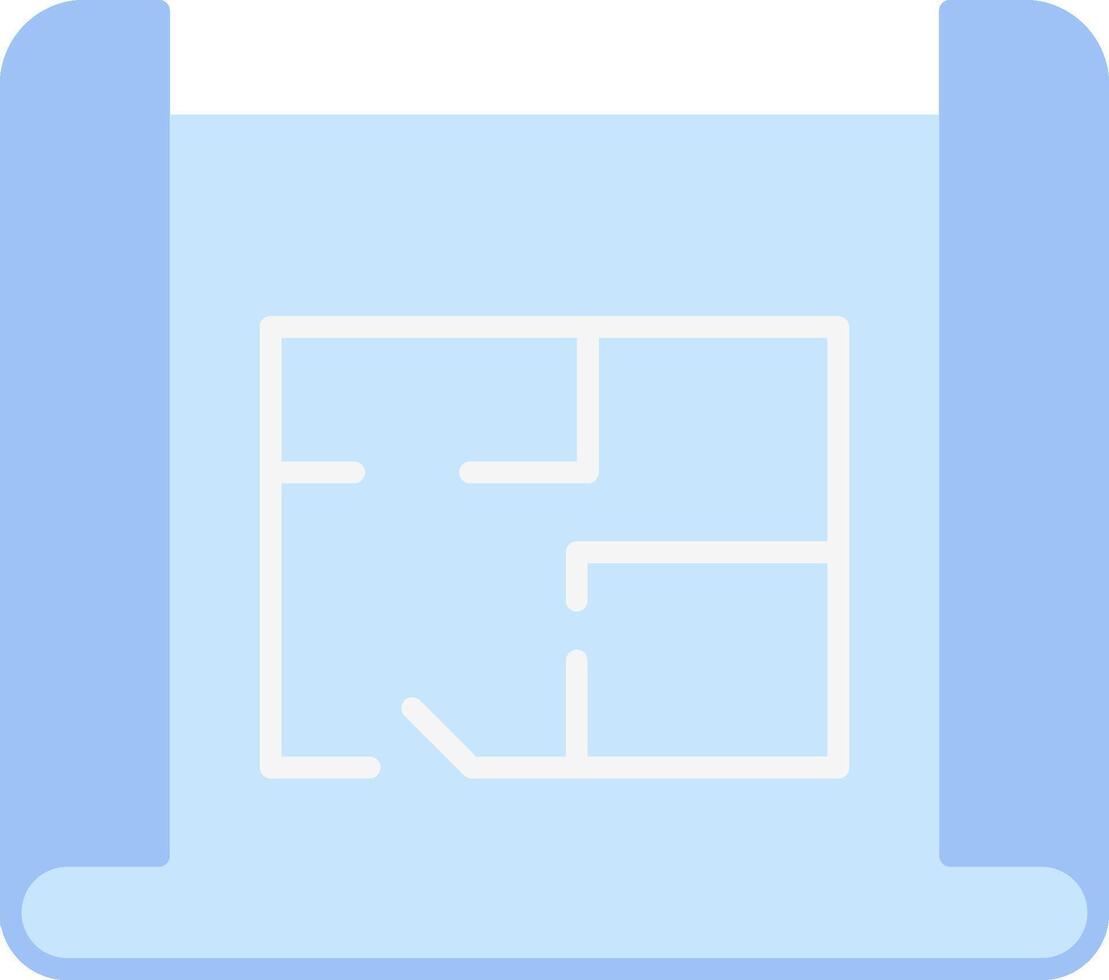 blå skriva ut platt ljus ikon vektor