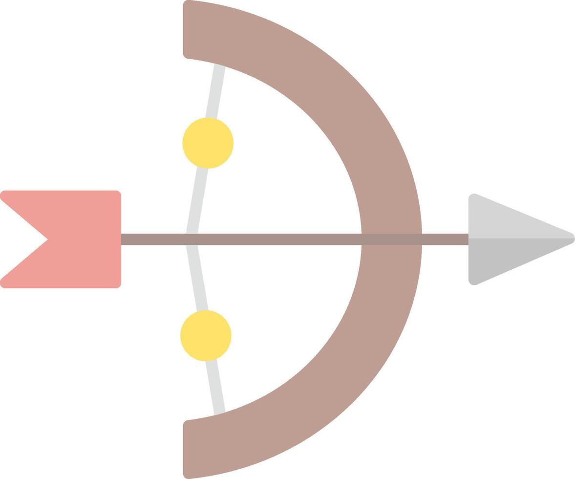 Bogenschießen eben Licht Symbol vektor