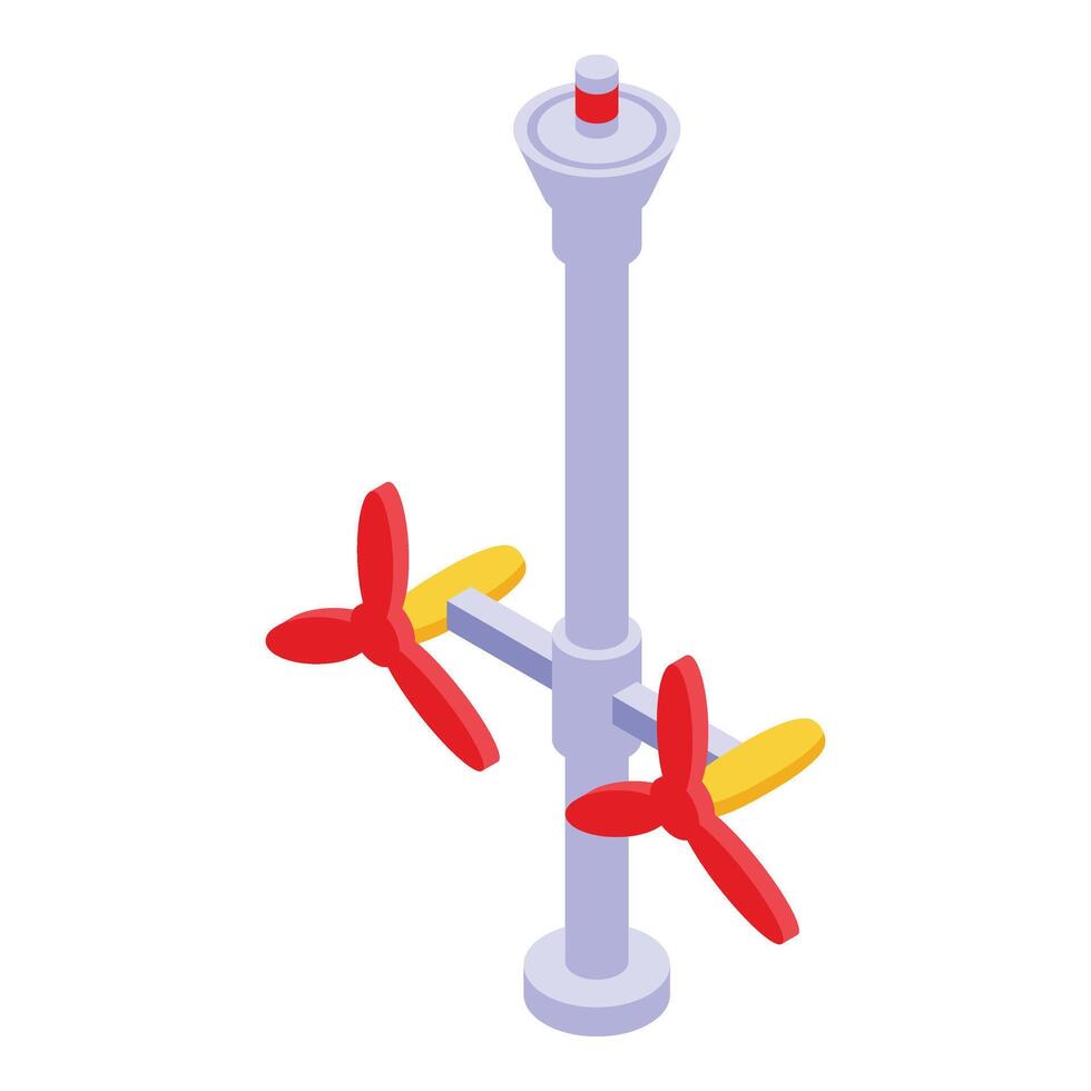 Leistung Wasser Energie Symbol isometrisch Vektor. Marine Quelle vektor