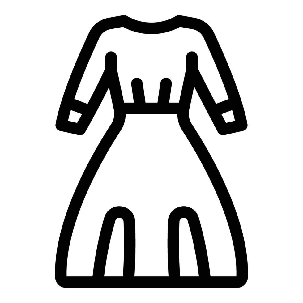 klänning modern muslim ikon översikt vektor. arab tillfällig vektor