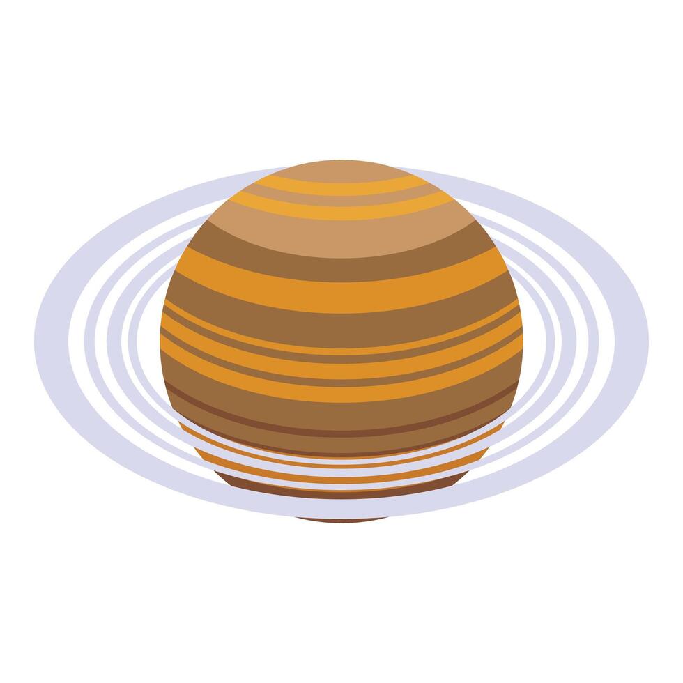 Saturn Planet Symbol isometrisch Vektor. Raum Solar- System vektor