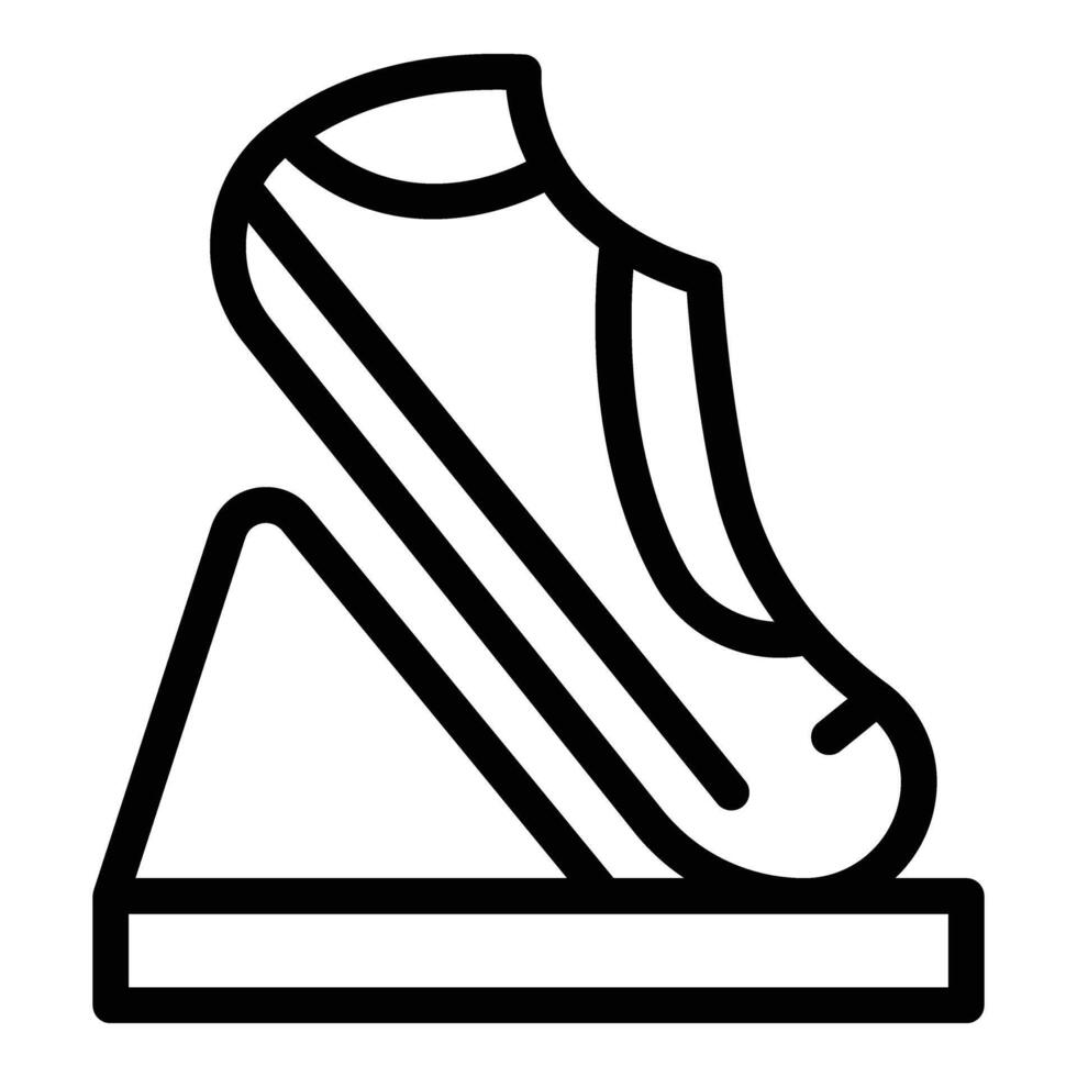 Tasse Läufer Schuh Symbol Gliederung Vektor. Sport Rennen vektor