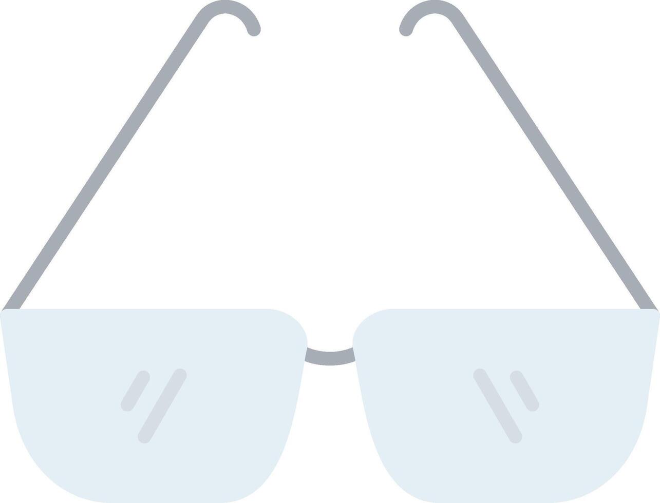 glasögon platt ljus ikon vektor