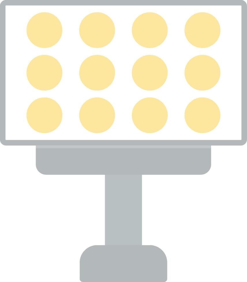 stadion lampor platt ljus ikon vektor