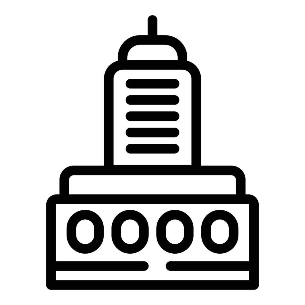 modern tel aviv byggnad ikon översikt vektor. torn stad vektor