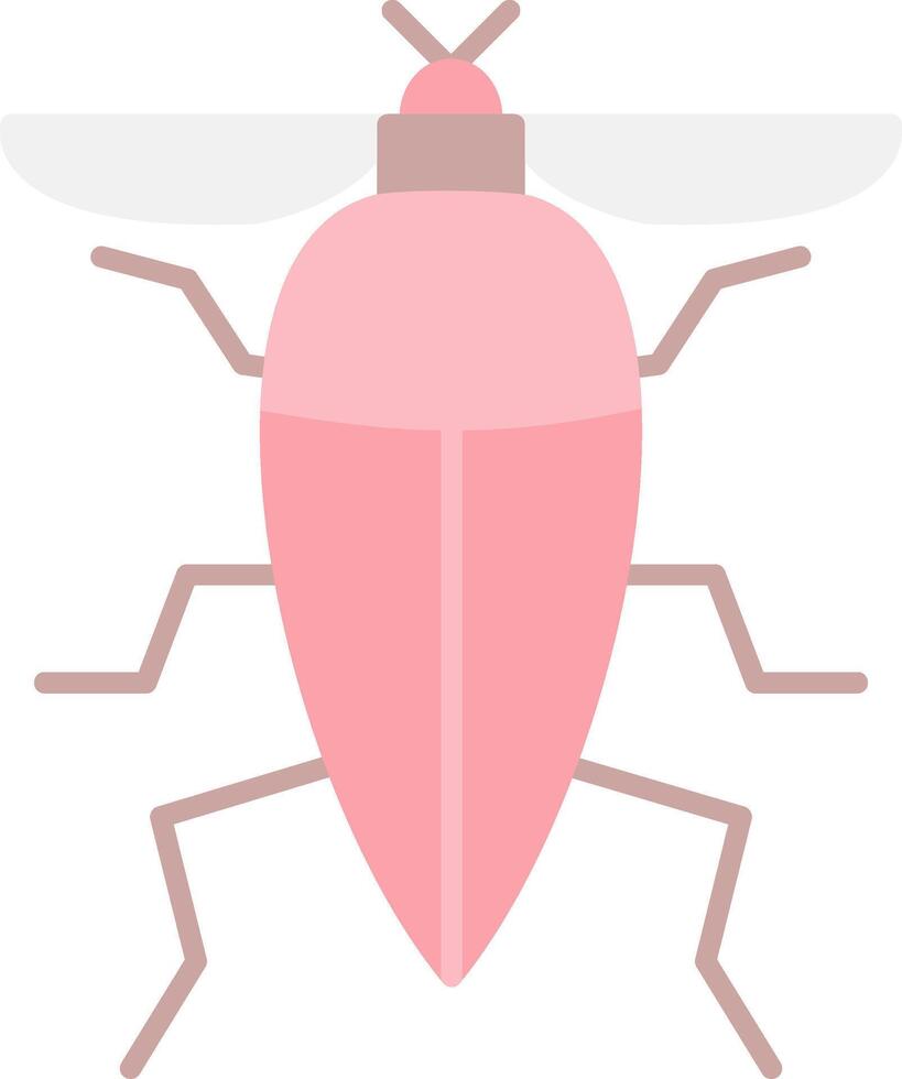 insekt platt ljus ikon vektor