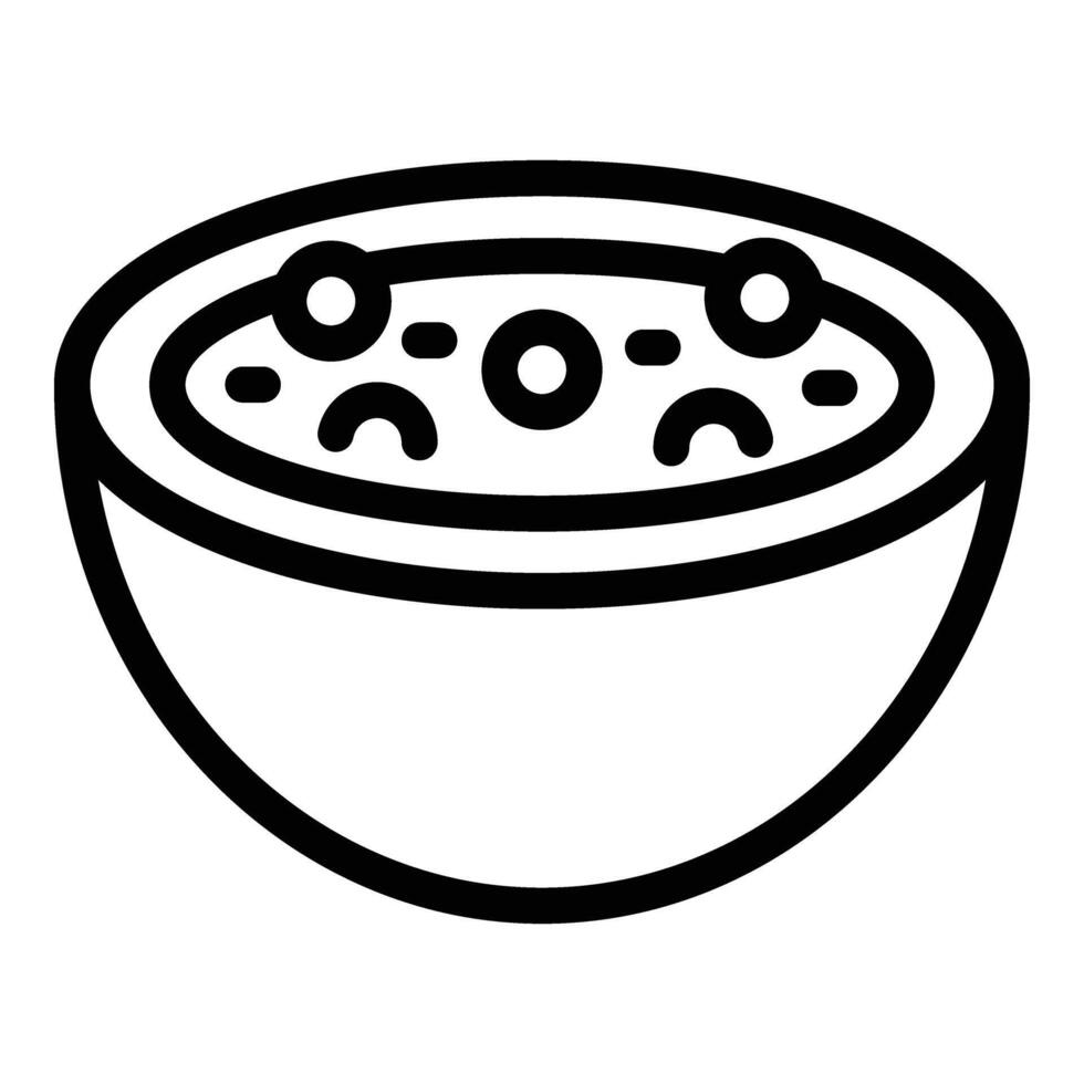 varm soppa ikon översikt vektor. mat färsk marknadsföra vektor