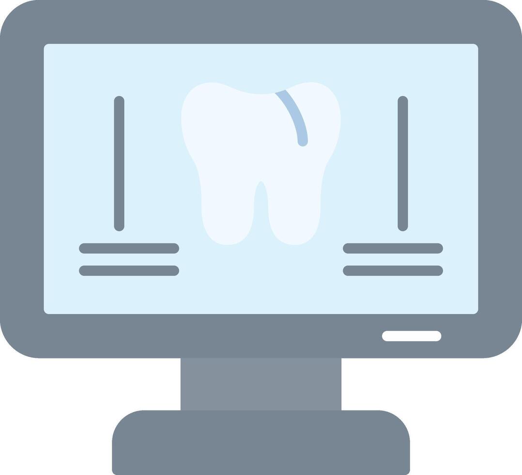 ortopantomogram platt ljus ikon vektor
