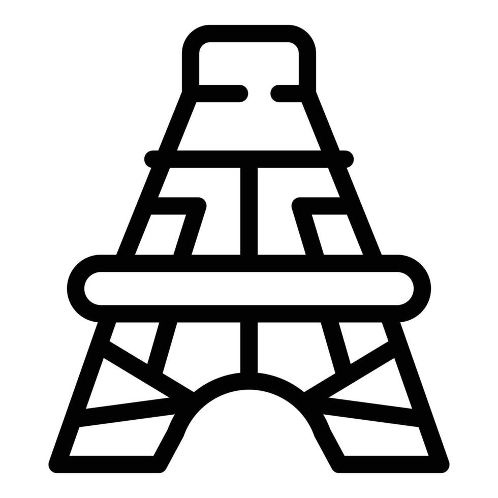 Paris Turm Symbol Gliederung Vektor. Zeitvertreib uralt vektor