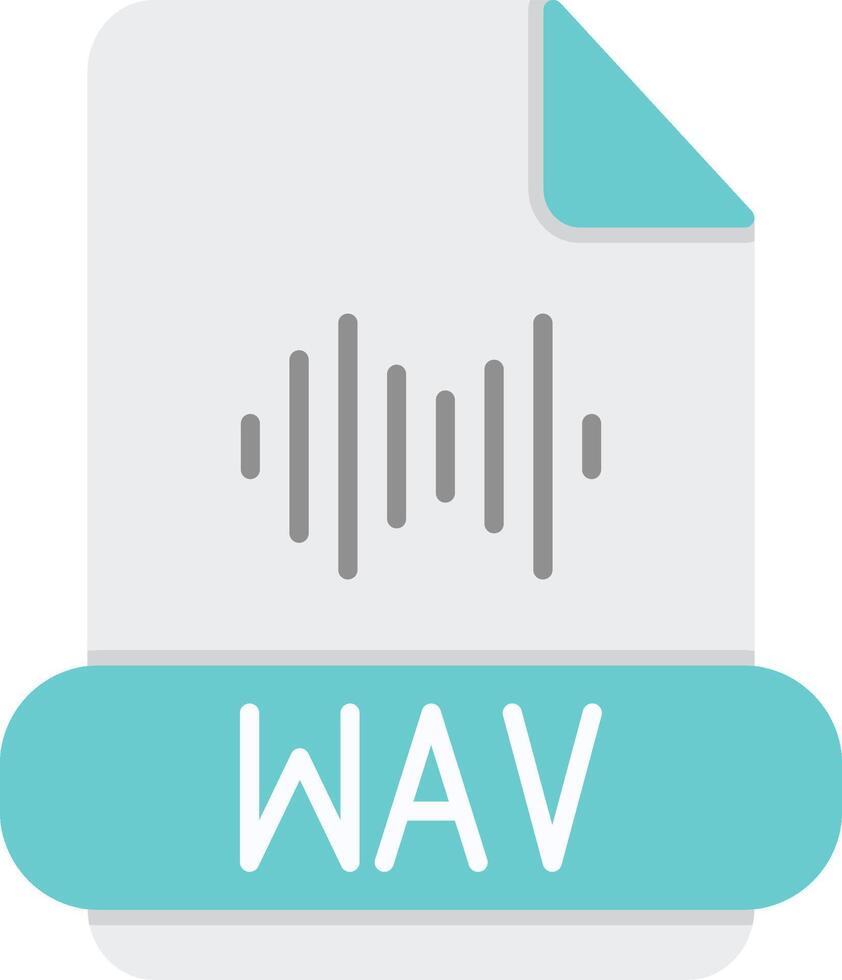 wav Format eben Licht Symbol vektor