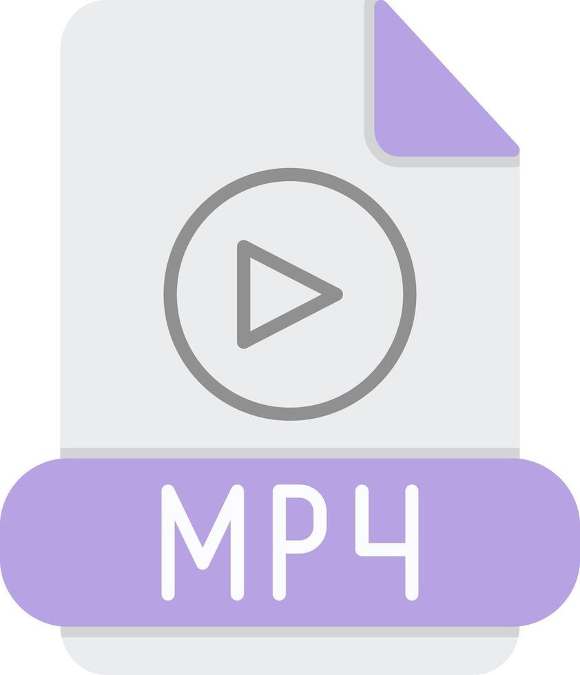 mp4 eben Licht Symbol vektor