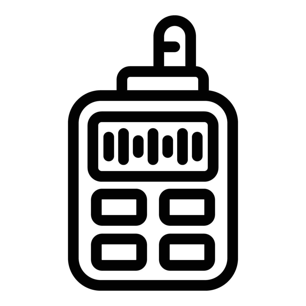 Baby Walkie Talkie Symbol Gliederung Vektor. Tagesmutter Familie vektor