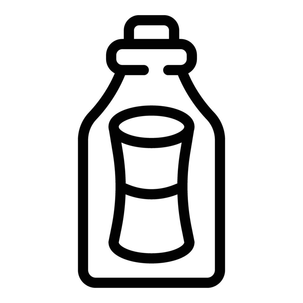 Botschaft Container Flasche Symbol Gliederung Vektor. Signal Stopper vektor