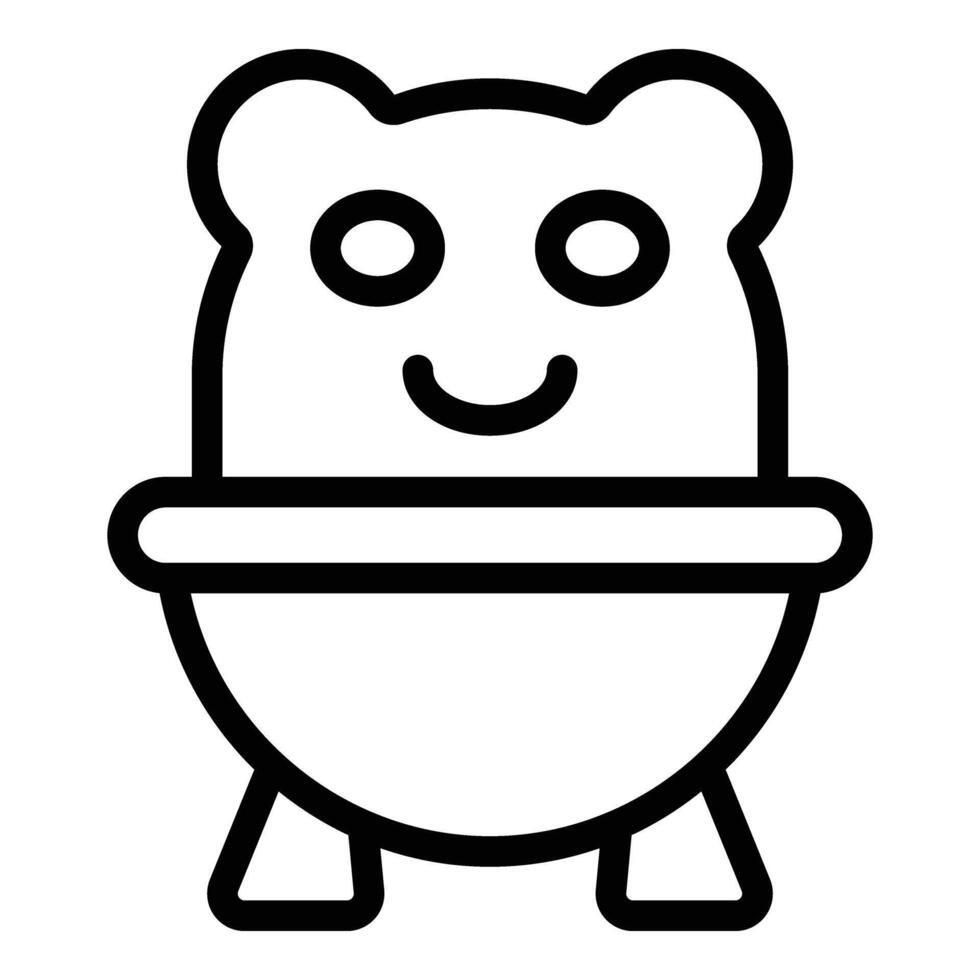Teddy Toilette Tasche Symbol Gliederung Vektor. Komfort Pflege vektor